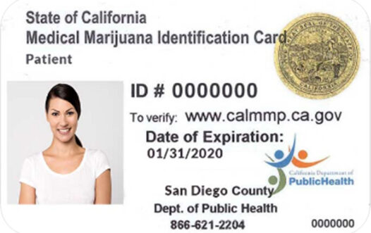 Example California Medical ID Card