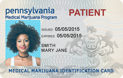 Example Pennsylvania Medical ID card